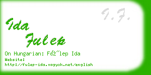 ida fulep business card